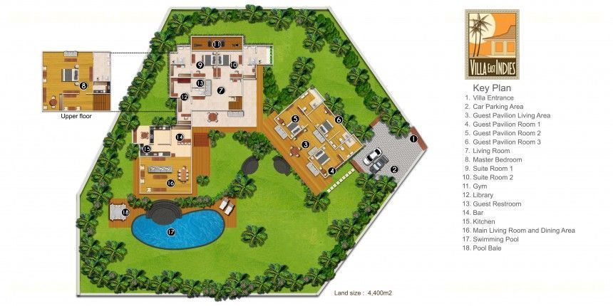 Villa East Indies Floor Plan